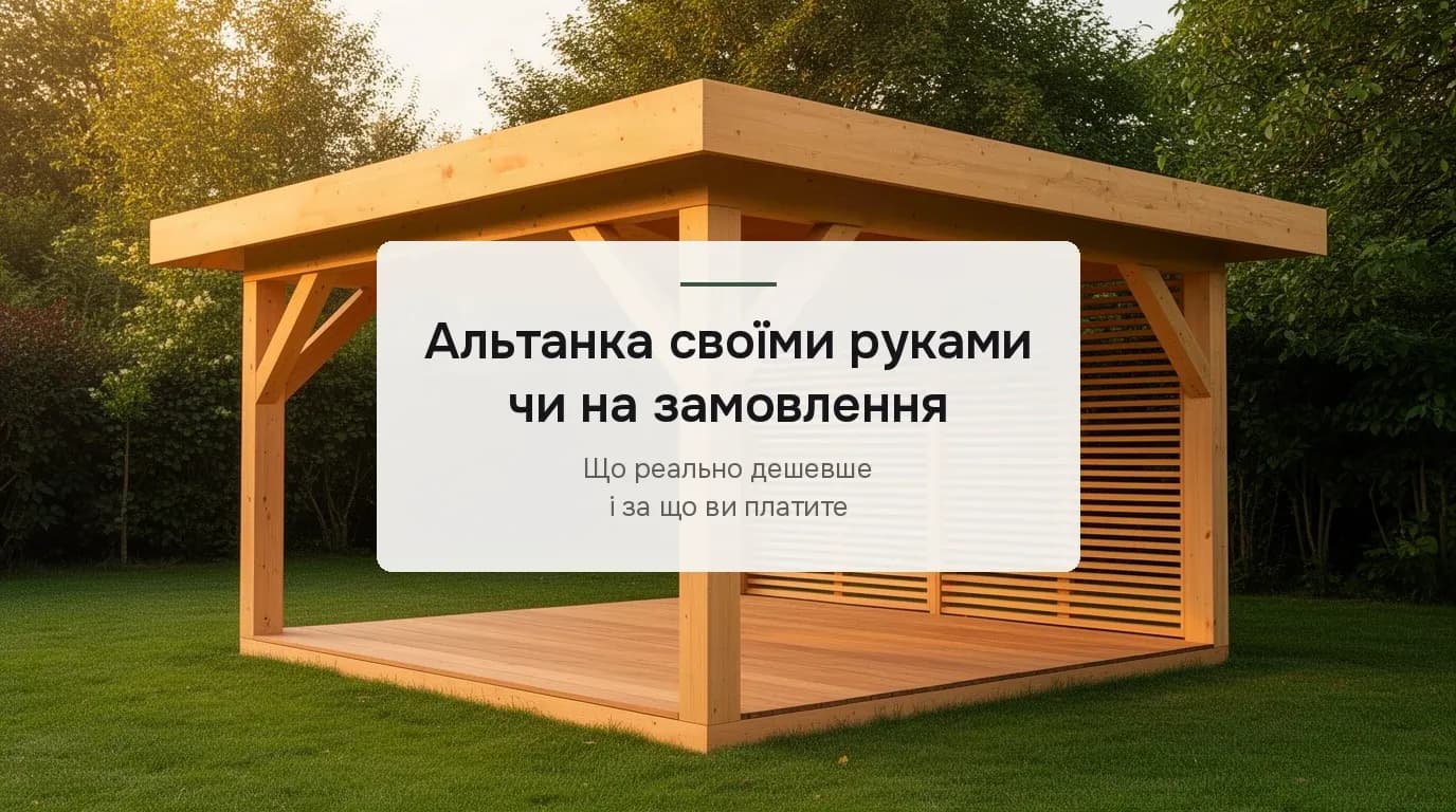 Альтанка своїми руками чи на замовлення: що реально дешевше